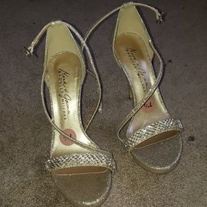 Rhinestone Gold Womens Heels Pumps